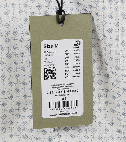 Marc o'polo overhemd short sleeves print wit | Regular-fit