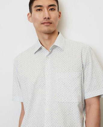 Marc o'polo overhemd short sleeves print wit | Regular-fit