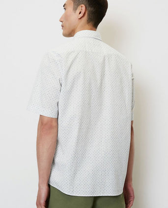 Marc o'polo overhemd short sleeves print wit | Regular-fit