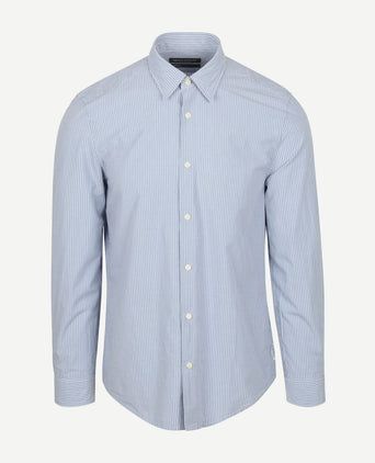 Marc o'polo overhemd streep lichtblauw | Regular-fit