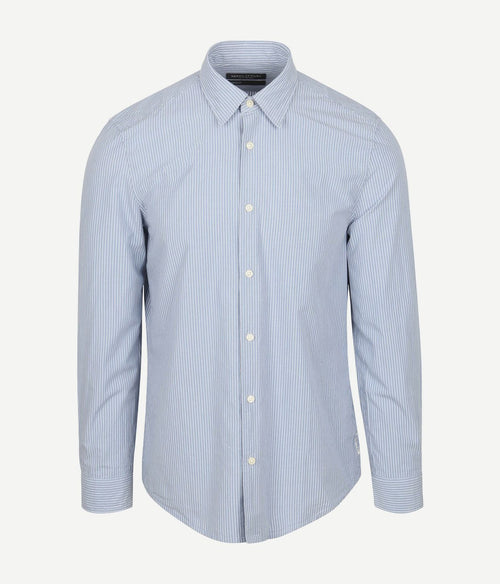 Marc o'polo overhemd streep lichtblauw | Regular-fit