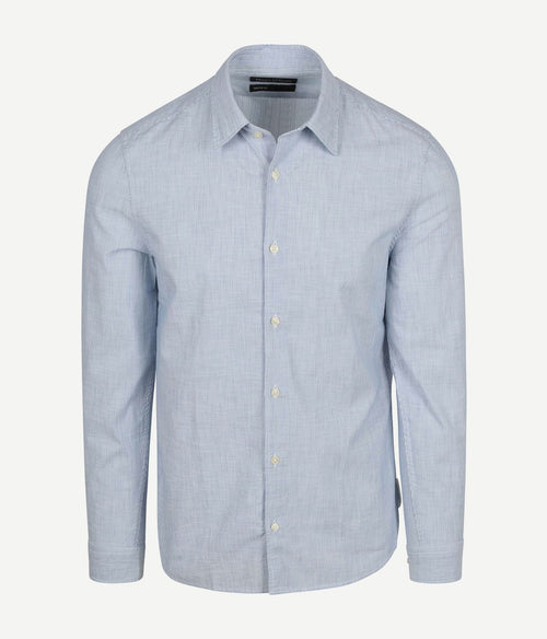 Overhemd streep lichtblauw