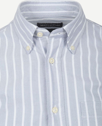 Marc o'polo overhemd strepen lichtblauw | Regular-fit