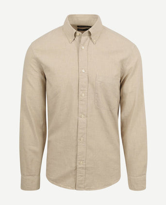 Overhemd twill beige
