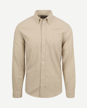 Overhemd twill beige
