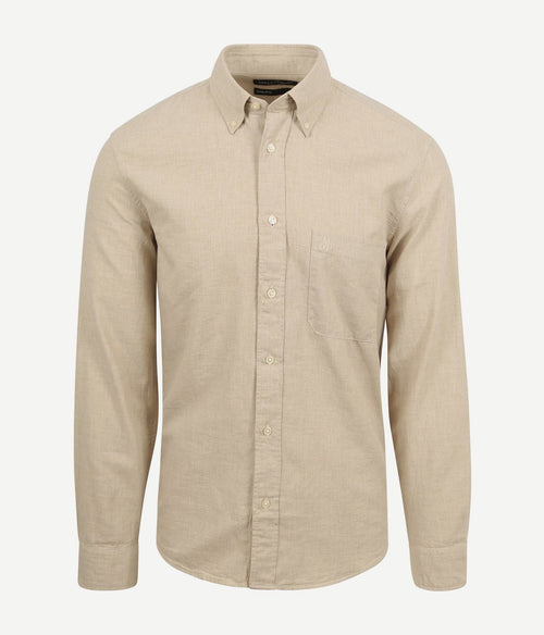 Marc o'polo overhemd twill beige | Regular-fit