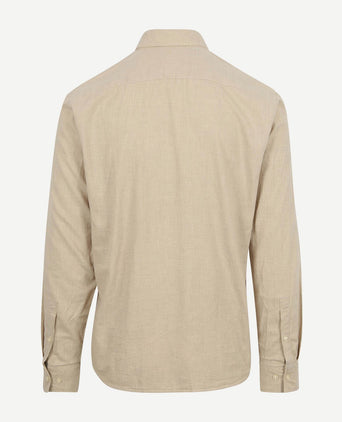 Overhemd twill beige