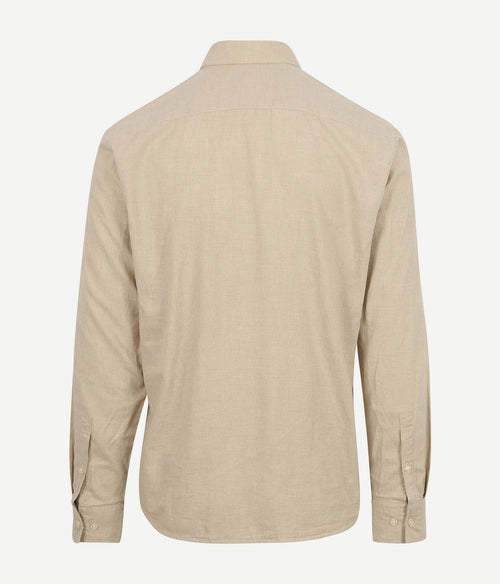 Overhemd twill beige