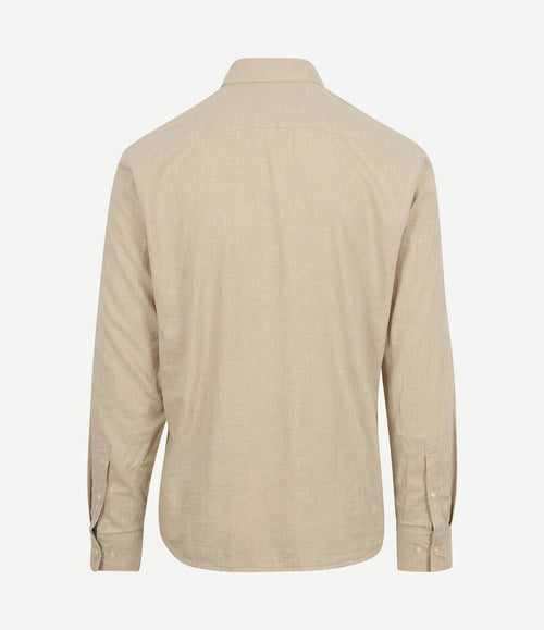 Overhemd twill beige