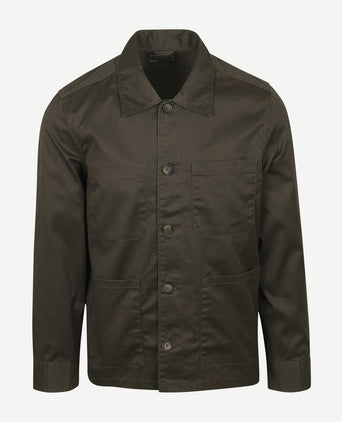 Marc o'polo overshirt twill bruin | Regular-fit