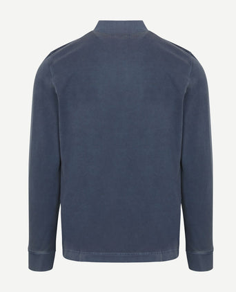 Longsleeve poloshirt donkerblauw