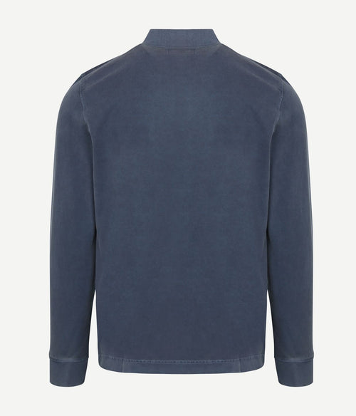 Longsleeve poloshirt donkerblauw