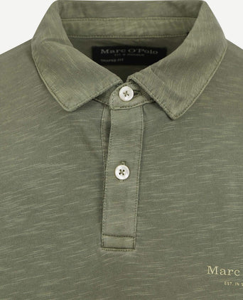 Poloshirt melange olijfgroen