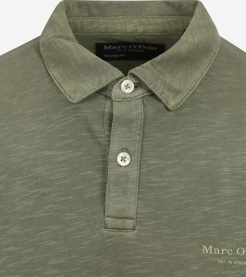 Poloshirt melange olijfgroen