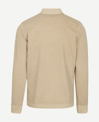 Longsleeve poloshirt beige