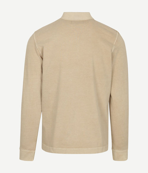 Longsleeve poloshirt beige