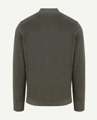 Longsleeve poloshirt olijfgroen