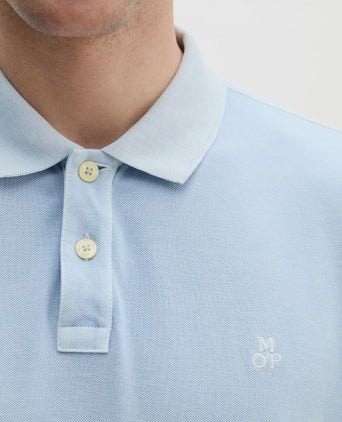 Poloshirt piqué dusted blauw