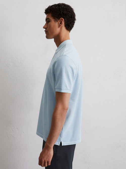 Marc o'polo poloshirt faded starlight blauw