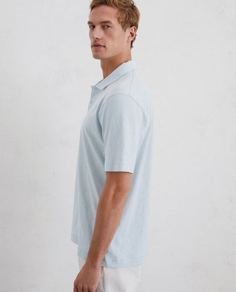 Poloshirt slubs starlight blauw