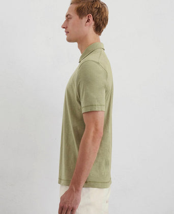 Poloshirt slubs sage groen