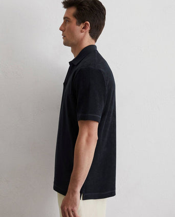 Poloshirt riva terry cloth donkerblauw