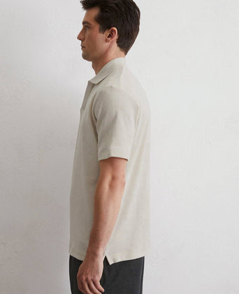Poloshirt riva terry cloth ecru