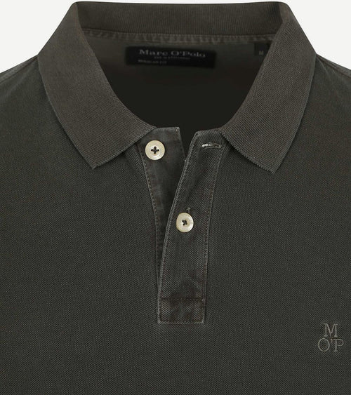 Marc o'polo poloshirt faded iron antraciet