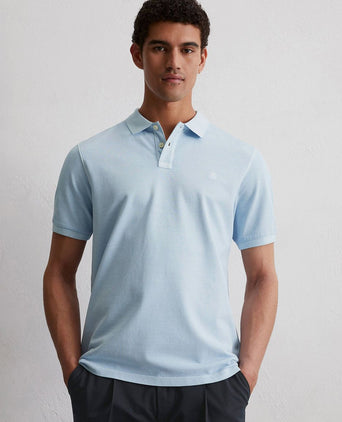 Marc o'polo poloshirt faded starlight blauw