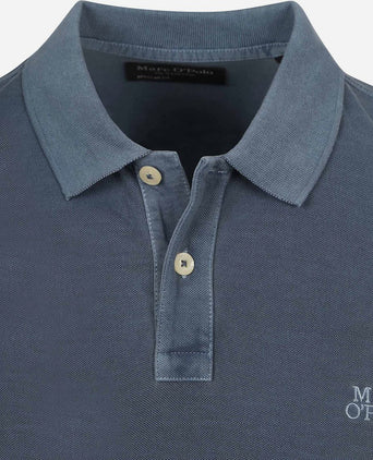 Marc o'polo poloshirt faded storm blauw
