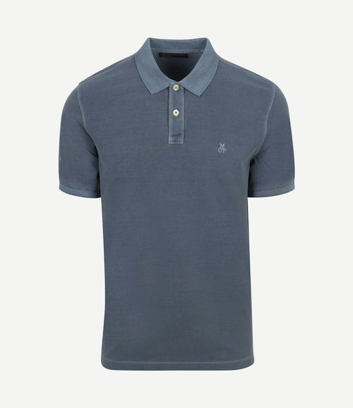 Poloshirt faded storm blauw