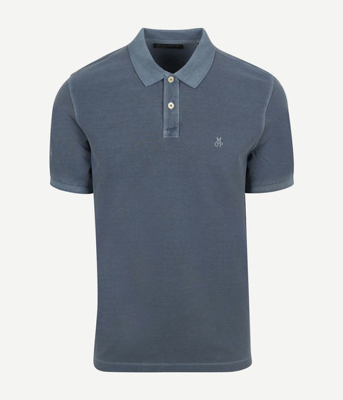 Marc o'polo poloshirt faded storm blauw