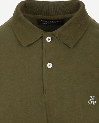 Marc o'polo poloshirt lange mouwen groen