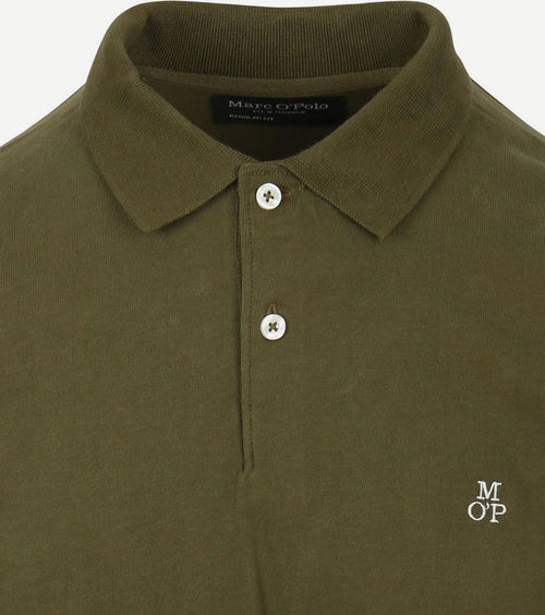 Marc o'polo poloshirt lange mouwen groen