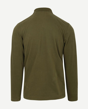 Marc o'polo poloshirt lange mouwen groen