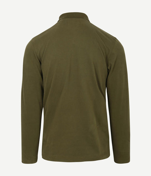 Marc o'polo poloshirt lange mouwen groen