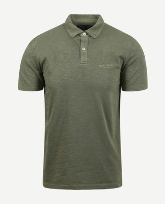 Poloshirt melange olijfgroen