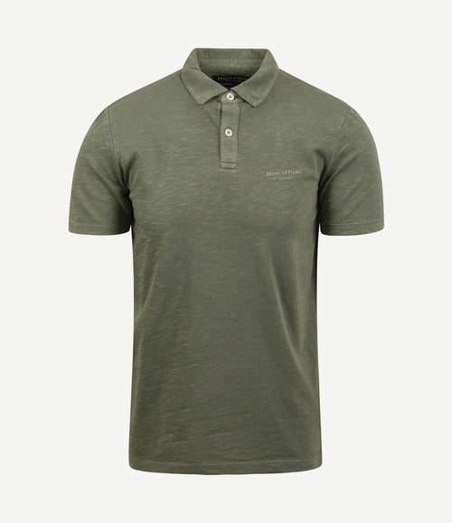 Poloshirt melange olijfgroen