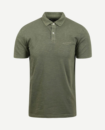 Poloshirt melange olijfgroen
