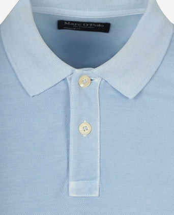 Poloshirt piqué dusted blauw