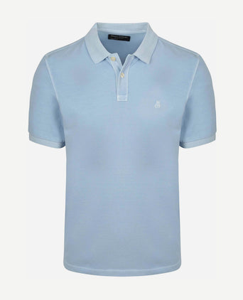 Poloshirt piqué dusted blauw