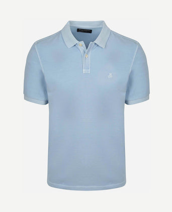 Poloshirt piqué dusted blauw