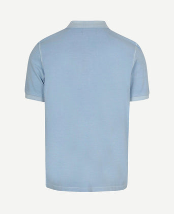 Poloshirt piqué dusted blauw