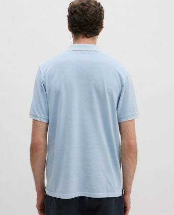 Poloshirt piqué dusted blauw
