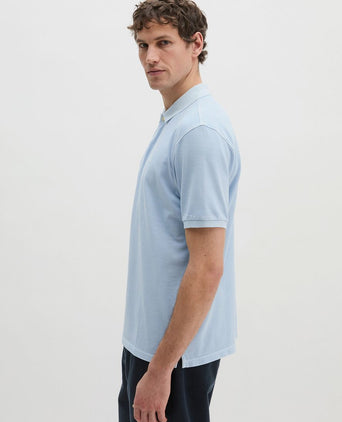 Poloshirt piqué dusted blauw