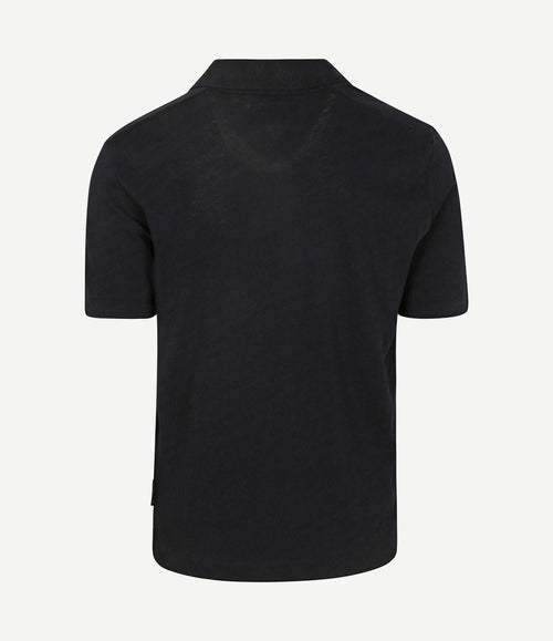 Poloshirt riva linen blend donkerblauw