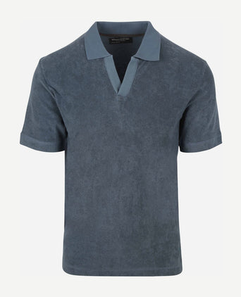 Marc o'polo poloshirt riva terry cloth blauw