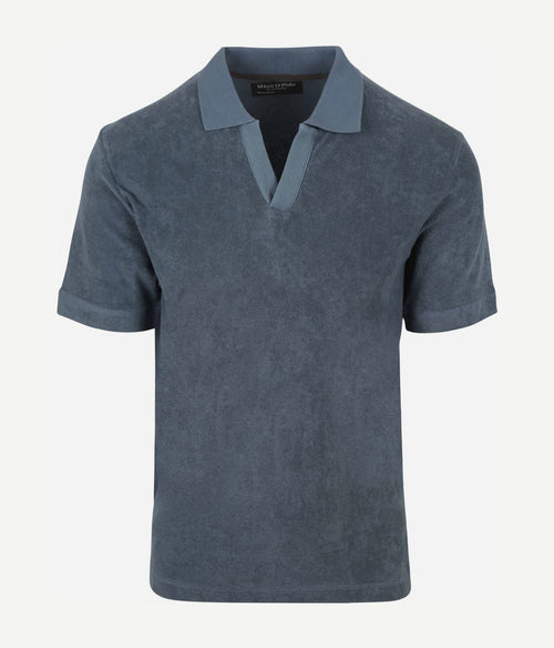 Marc o'polo poloshirt riva terry cloth blauw