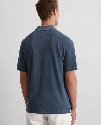 Marc o'polo poloshirt riva terry cloth blauw