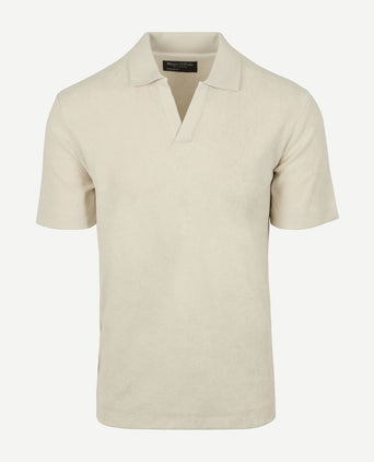 Poloshirt riva terry cloth ecru